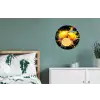 Citroen - Graffiti - Kleurrijk - Verf - Modern Wandcirkel aluminium klein -slaapkamer