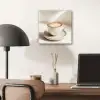 Cappuccino - Schuim - Schotel - Beige aluminium wit klein -sfeer5
