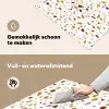 Terrazzo -  Patroon - Wit - Urban Inductie beschemer met haakjes klein 777 -ky-schoon-nl