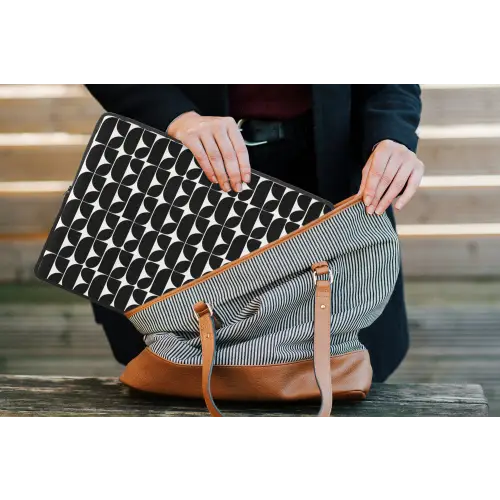 Modern - Geometrisch - Zwart laptophoes neopreen klein 279 -tas
