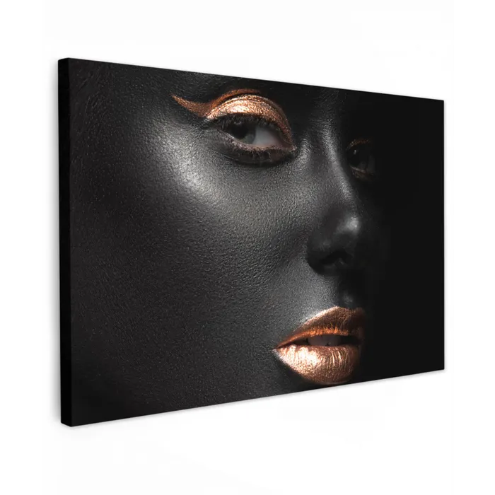 Vrouw - Make-up - Koper - Zwart canvas 2cm klein -z3d