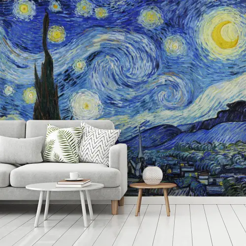 De sterrennacht - Vincent van Gogh fotobehang vinyl groot -woonkamer