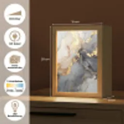 Marmer - Zwart - Goud - Wit Light Box met kabel (Tafellamp) klein -USP_websiteoverzichtDE