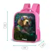 Bruine hond tussen de bloemen Kinderrugzak - Roze middel -productfoto_formaten