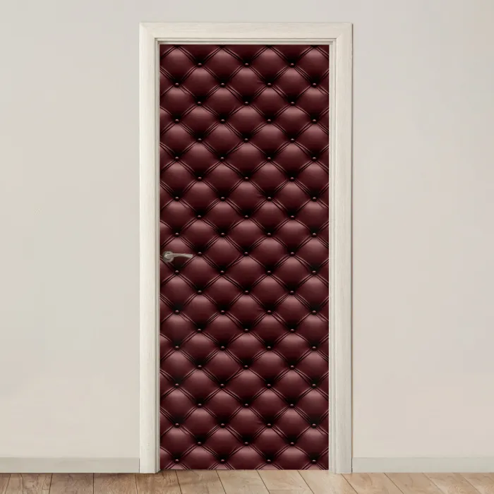 Leer - Patroon - Bordeaux deurposter klein 289 -3d_beige