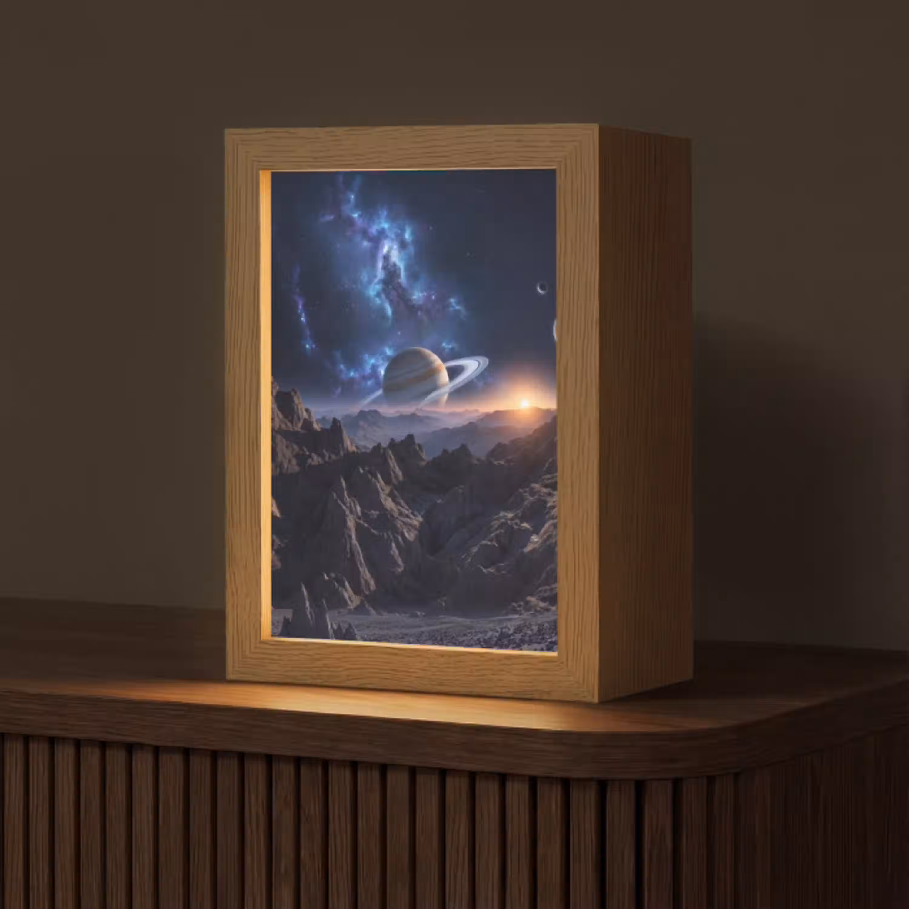 Fantasy - Kosmos - Landschap Light Box met kabel (Tafellamp) klein -z3d_website