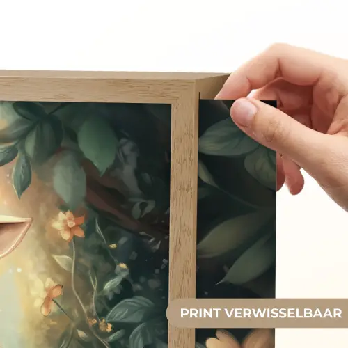 Giraffe - Jungle - Bloemen Light Box met batterij (Wandlamp kind) middel -USP_websiteprintNL