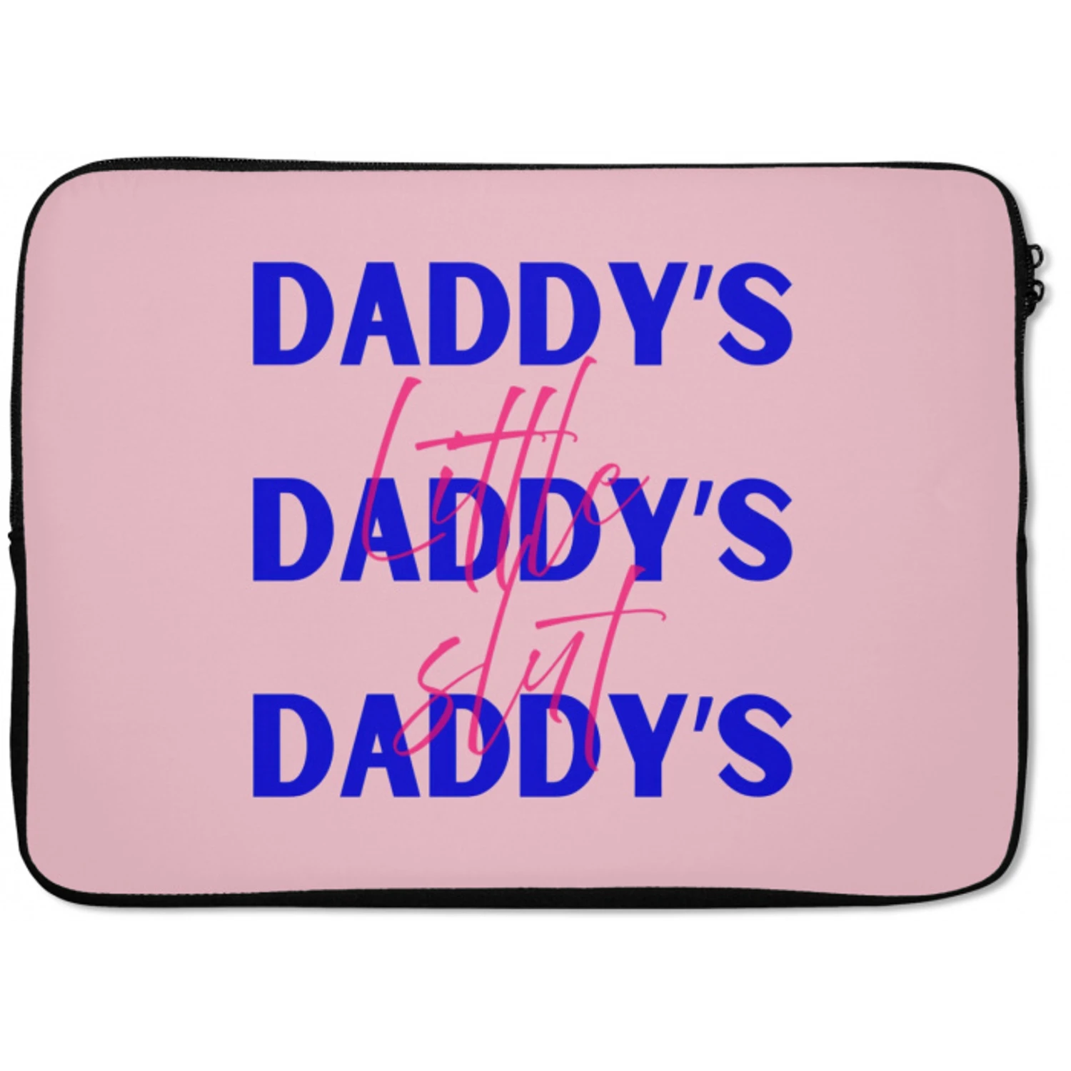 Daddy's - Blauw - Blokletters laptophoes neopreen klein -zkaufland3dotto