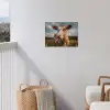 Koe - Bloemen - Weiland tuinposter los doek klein -sfeer8
