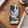 Krijger - Draak - Grijs Telefoonhoesje iPhone 17 Pro klein -sfeer1