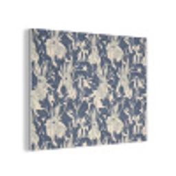 Hazen - Bladeren - Patroon - Blauw - Beige PET vilt klein 837 -3d