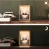 Beren - Bomen - Landschap - Zonsondergang Light Box met kabel (Tafellamp) klein -sfeer3