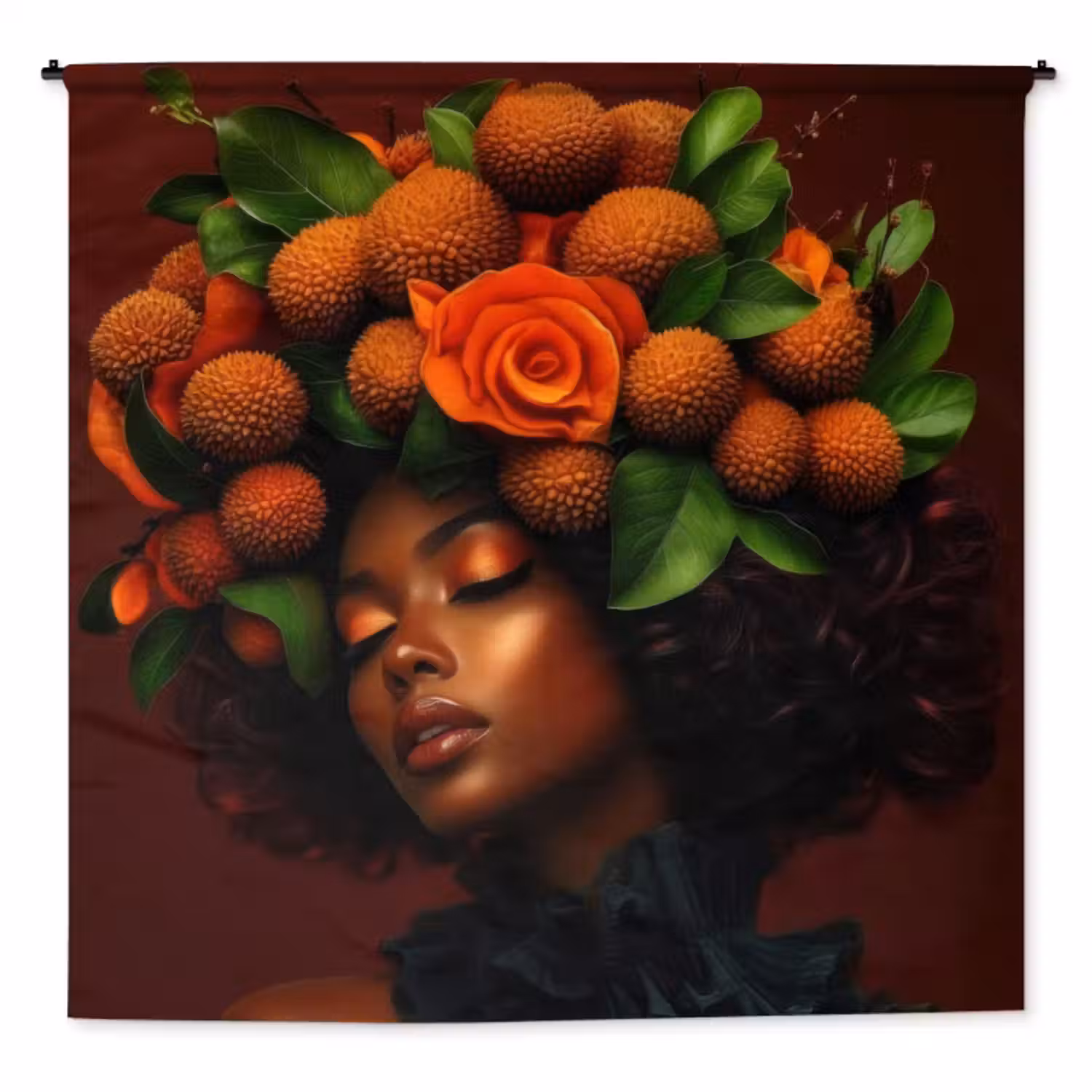 Wandkleed - Vrouw - lychee - exotisch