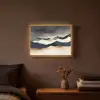 Bergen - Donkerblauw - Landschap Light Box met batterij (Wandlamp) middel -sfeer4