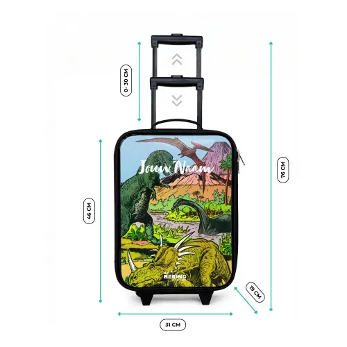 Feest in Dinosaurusland Kinderkoffer - Zwart klein -productfoto_formaten