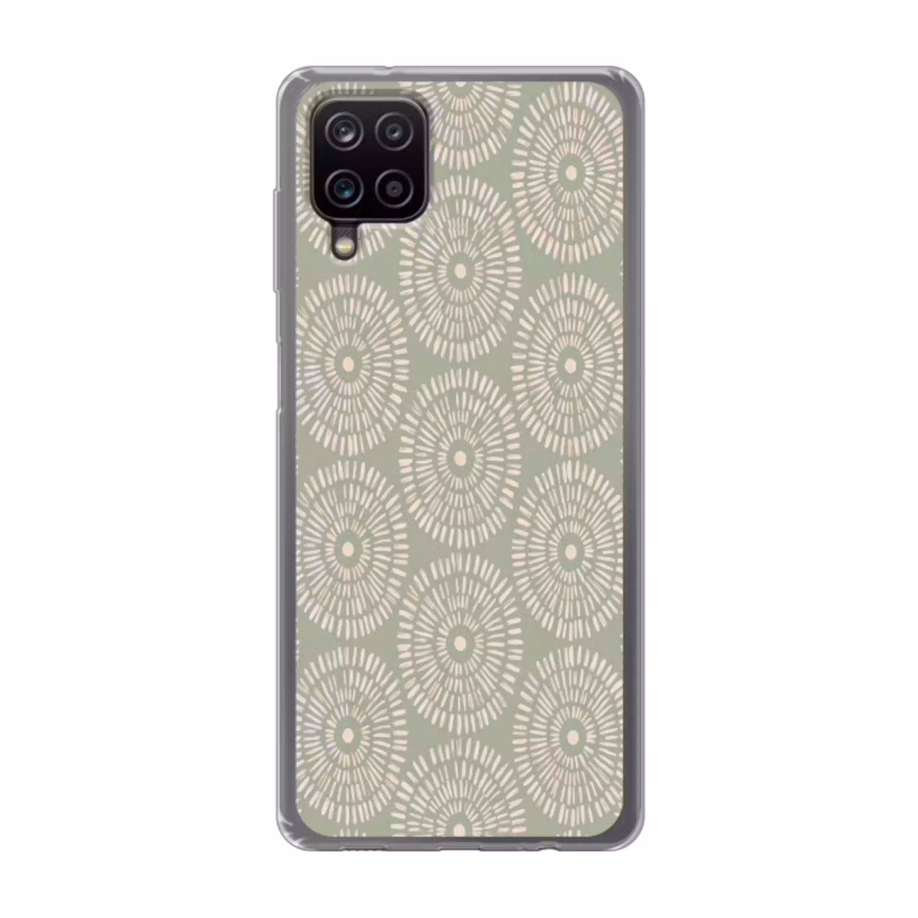 Patroon - Cirkels - Abstract - Modern - Groen Telefoonhoesje Samsung Galaxy A12 klein -3d