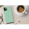 Madeliefjes - Patroon - Groen - Bloemen Hoesje iPhone 12 Pro met koord klein -oordop