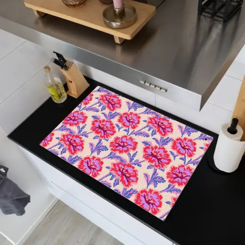 Bloemen - Patroon - Meerkleurig Inductie beschemer met haakjes klein 777 -sfeer1