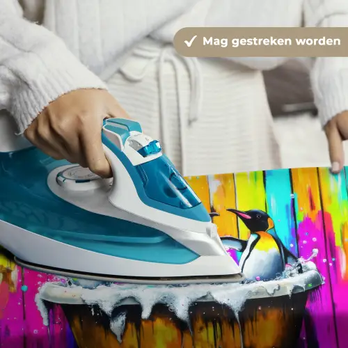 Pinguïns - Badkuip - Kleurrijk - Schuim Wandkleed katoen klein -sfeer9