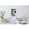 Abstract - Blauw - Roze Muursticker klein -eettafel