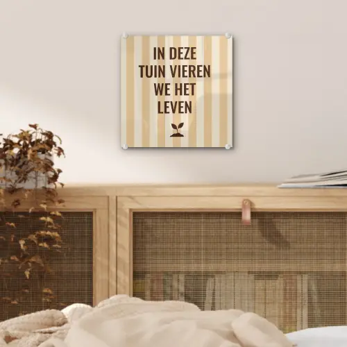 Tuin - Quote - Strepen - Zomer plexiglas 5mm klein -sfeer4