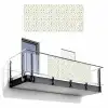 Abstract - Structuur - Grijs - Wit Balkonbeschermer Duitsland klein 596 -3d
