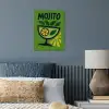 Mojito - Cocktail - Citroen - Groen poster papier klein -sfeer2