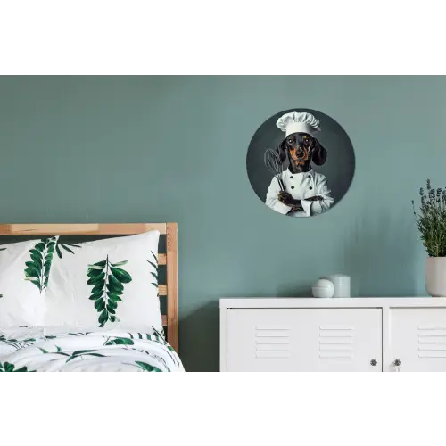 Hond - Garde - Kok Wandcirkel aluminium klein -slaapkamer
