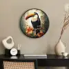 Toekan - Vogel - Bloemen - Planten Fotolijst rond zonder passe partout klein -sfeer1