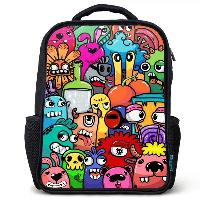 Rugzak kind - Zwart - Monster met 1 Oog