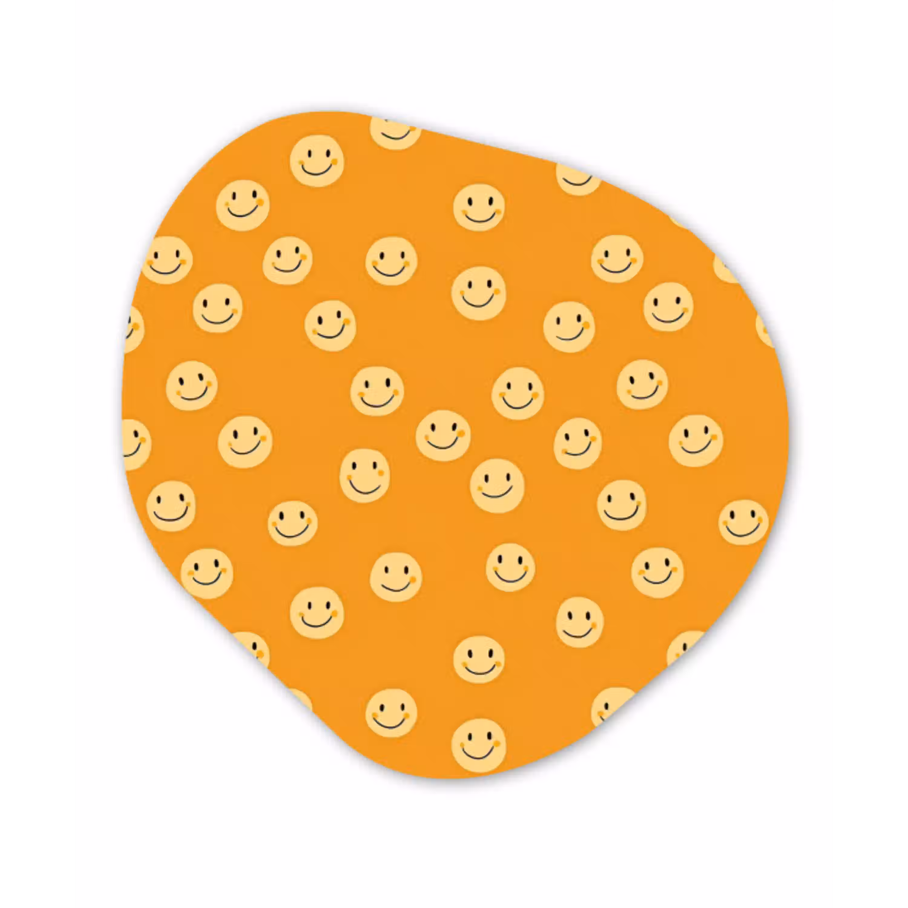 Smileys - Retro - Heel Wandcirkel Organisch Forex 3mm klein 629 -3d
