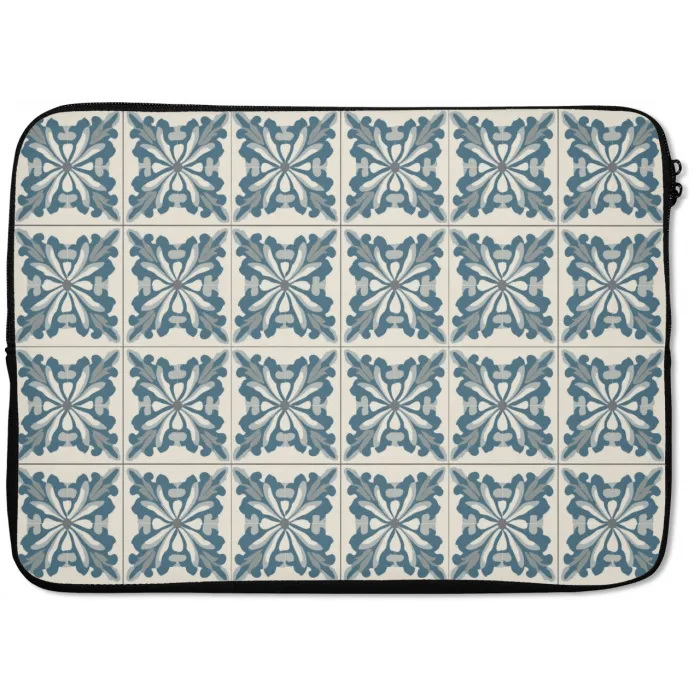 Dessin - Tegel - Blauw laptophoes neopreen klein 279 -zkaufland3dotto