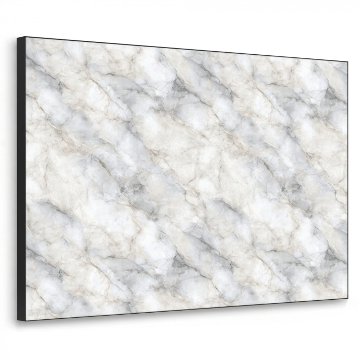 Grijs - Marmer - Gedetailleerd Textielframe zwart klein 947 -3d