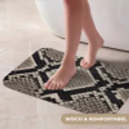 Slangenleer - Patroon - Beige Badmat klein -USP_ZachtDE