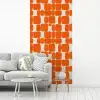 Patroon - Retro - Oranje fotobehang vinyl groot 64 -woonkamer