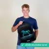 Futuristisch galopperend paard Rugzak - Zwart middel -sfeer7_FR