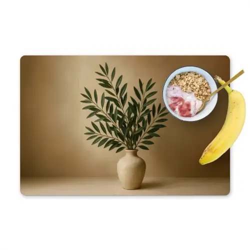 Vaas - Olijftakken - Bladeren - Beige Placemat vinyl groot -zzzproduct_Kitchenyeah-website