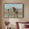 Oude meesters - Kunst - Kinderen der zee - Jozef Israëls Textielframe zwart klein -sfeer1