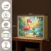Flamingo - Dinosaurus - Strand - Kleurrijk Light Box met batterij (Wandlamp kind) middel -USP_websiteoverzichtNL