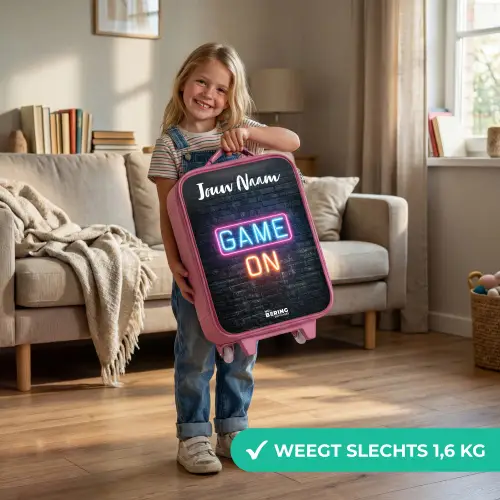 Game - Neon - Muur Kinderkoffer - Roze klein -sfeer2_NL