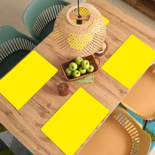Geel - Citroen - Neon - Kleuren Placemat vinyl groot 368 -zzsfeer5_Kitchenyeah-website
