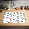 Symbolen - Zwart - Wit Inductie beschermer vinyl 3mm klein 276 -sfeer5