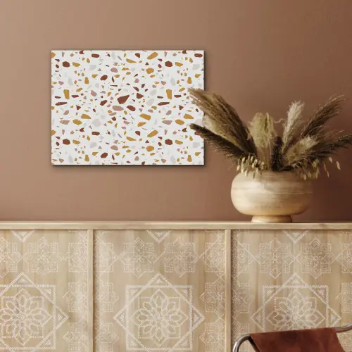 Terrazzo -  Patroon - Wit - Urban PET vilt klein 837 -sfeer4