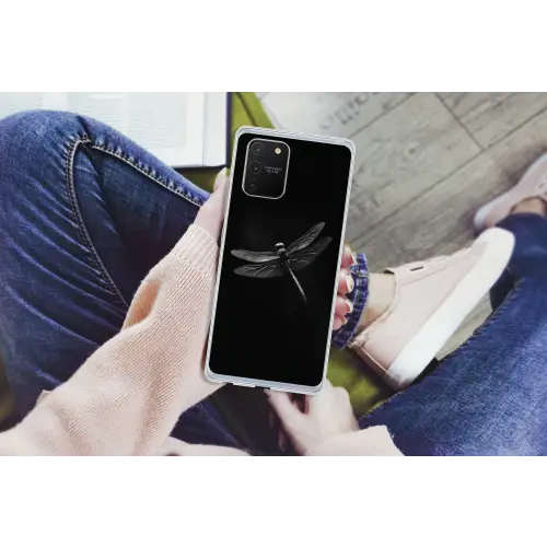Libelle - Dieren - Zwart - Insect Telefoonhoesje Samsung Galaxy S10 Lite klein -handS10Lite
