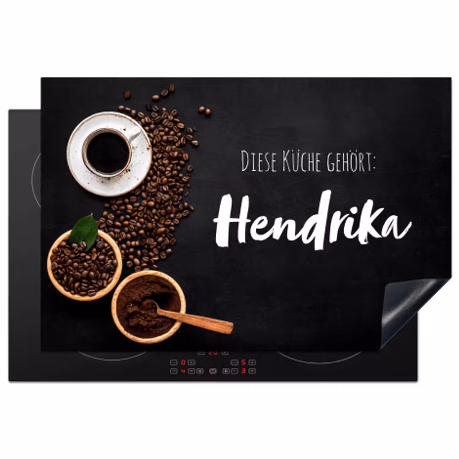Personalisierbare Herdabdeckplatte - Kaffee