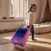 Sterren - Galaxy - Blauw - Roze Kinderkoffer - Roze klein -sfeer1