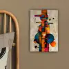 Vintage - Moderne kunst - Oranje - Geometrische vormen canvas 2cm klein -sfeer3