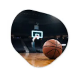 Basketbal - Arena - Sport Wandcirkel Organisch Forex 3mm klein -3d