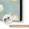 Stengels - Bloemen - Lucht - Wit Textielframe zwart klein -USP_ophangsysteemNL