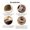 Tijger - Geschilderd - Oranje - Penseelstreken Inductie beschermer vinyl 3mm klein -zzzzzzz-td-werking